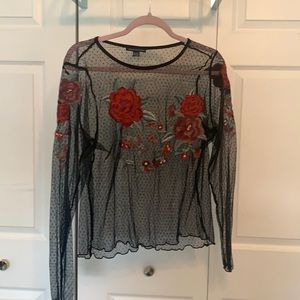 Embroidered Mesh AE Top